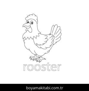 Çiftlik boyama sayfası,  coloring page, , Rooster Farm