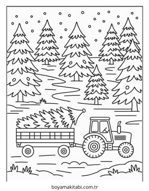 Çiftlik boyama sayfası – evde etkinlik, ücretsiz yazdır