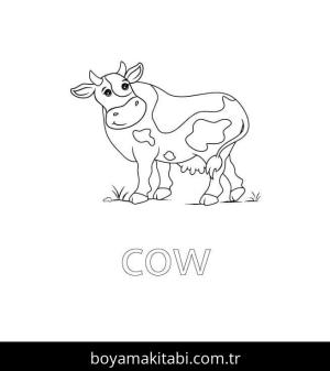 Çiftlik boyama sayfası,  coloring page, , Cow Farm