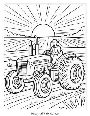 Çiftlik boyama sayfası – yaratıcılık, eğlenceli etkinlik