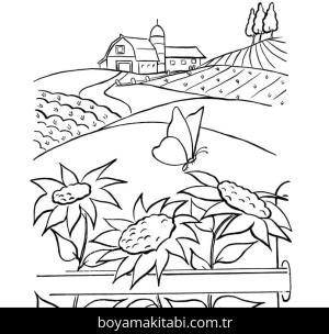 Çiftlik boyama sayfası,  coloring page, , Kids Farm