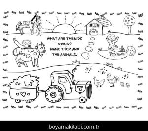 Çiftlik boyama sayfası,  coloring page, , Farm Animal 2