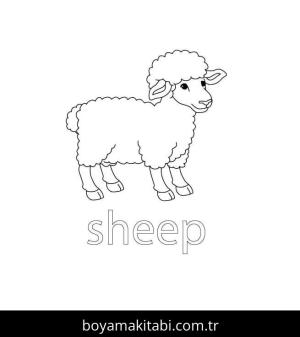 Çiftlik boyama sayfası,  coloring page, , Sheep Farm