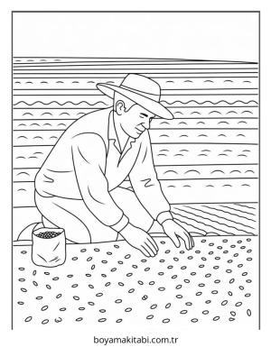 Çiftlik boyama sayfası – yaratıcılığı geliştirir, keyifli zaman