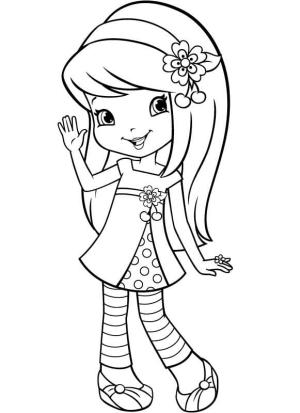 Çilek Kız boyama sayfası,  coloring page, Çilekli Pastadan Kiraz Reçeli, 