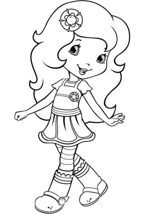 Çilek Kız boyama sayfası,  coloring page, Çilekli Pastadan Portakal Çiçeği, 