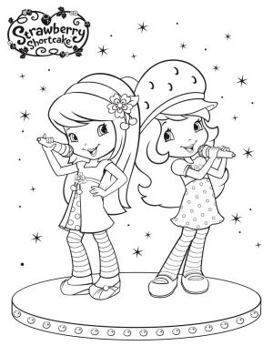 Çilek Kız boyama sayfası,  coloring page, Kiraz Reçeli ve Çilekli Pasta, 