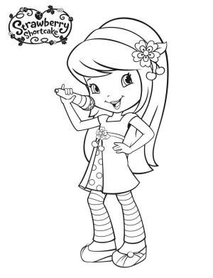 Çilek Kız boyama sayfası,  coloring page, Güzel Kiraz Reçeli, 