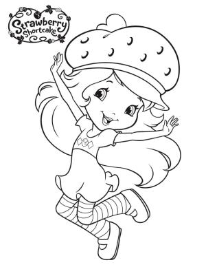 Çilek Kız boyama sayfası,  coloring page, Ücretsiz Yazdırılabilir Çilekli Pasta, 