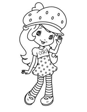 Çilek Kız boyama sayfası,  coloring page, çilek Kız Komik, 