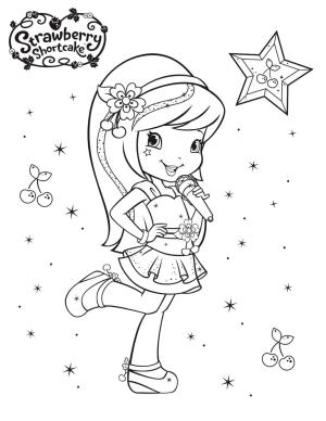 Çilek Kız boyama sayfası,  coloring page, Kiraz Reçeli, 