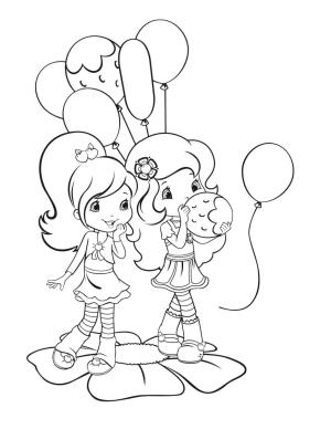 Çilek Kız boyama sayfası,  coloring page, Erik Pudingi ve Portakal Çiçeği, 