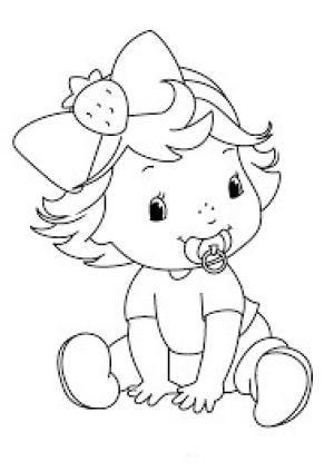 Çilek Kız boyama sayfası,  coloring page, Bebek Çilek Kız, 