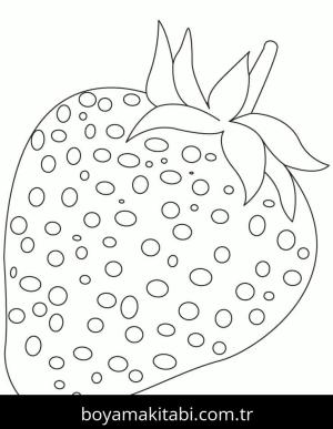 Çilek boyama sayfası – keyifli zaman, renkli çizimler
