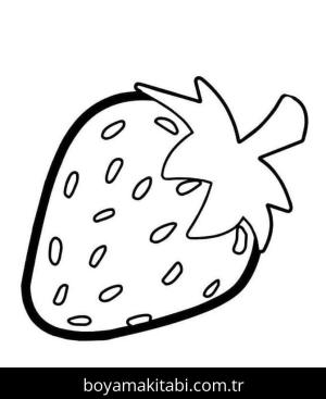 Çilek boyama sayfası – evde etkinlik, ücretsiz yazdır