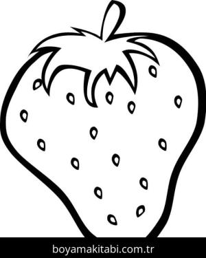 Çilek boyama sayfası – keyifli zaman, renkli çizimler