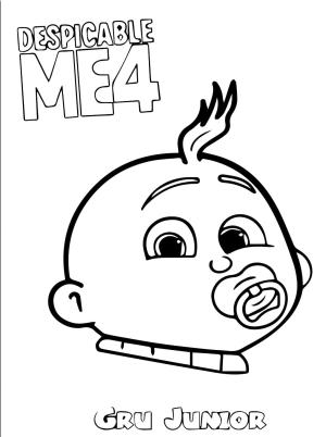 Çılgın Hırsız 4 boyama sayfası,  coloring page, Gru Junior Çılgın Hırsız 4’dan, 