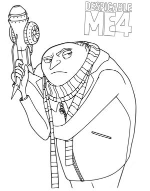 Çılgın Hırsız 4 boyama sayfası,  coloring page, Gru Çılgın Hırsız 4’dan, 