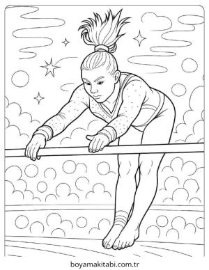 Cimnastik boyama sayfası – eğitici aktivite, yaratıcılık