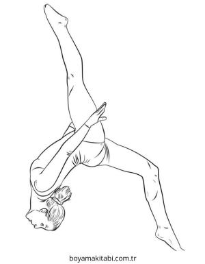 Cimnastik boyama sayfası – yaratıcılığı geliştirir, keyifli zaman