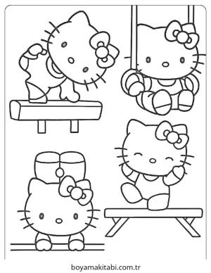 Cimnastik boyama sayfası – sanatsal çalışma, çocuklar için