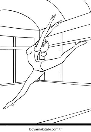 Cimnastik boyama sayfası – ücretsiz yazdır, boyama etkinliği