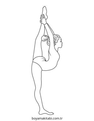 Cimnastik boyama sayfası – boyama çalışması, yaratıcılığı geliştirir