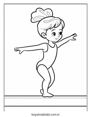 Cimnastik boyama sayfası – yaratıcılık, eğlenceli etkinlik