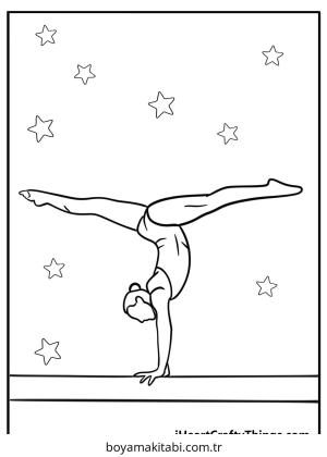 Cimnastik boyama sayfası – boyama çalışması, yaratıcılığı geliştirir