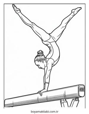 Cimnastik boyama sayfası – ücretsiz yazdır, boyama etkinliği