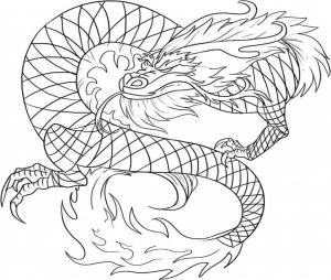 Çin Ejderhası boyama sayfası,  coloring page, çin Ateş Ejderhası, 