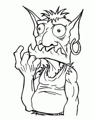 Cin boyama sayfası,  coloring page, Korkmuş Goblinler, 