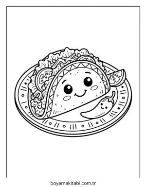 Cinco de Mayo boyama sayfası – renkli çizimler, okul öncesi