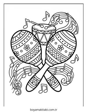 Cinco de Mayo boyama sayfası – yaratıcılığı geliştirir, keyifli zaman