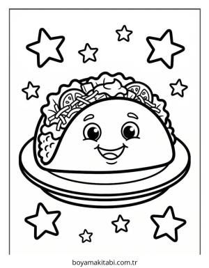 Cinco de Mayo boyama sayfası – sevimli karakter, sanatsal çalışma