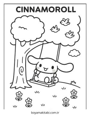 Cinnamoroll boyama sayfası – PDF indir, sevimli karakter