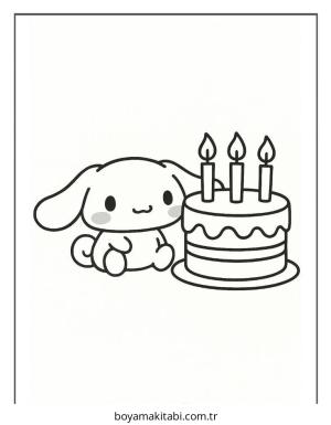 Cinnamoroll boyama sayfası – boyama çalışması, yaratıcılığı geliştirir