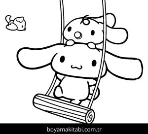 Cinnamoroll boyama sayfası – renkli çizimler, okul öncesi
