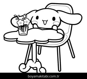 Cinnamoroll boyama sayfası – boyama çalışması, yaratıcılığı geliştirir