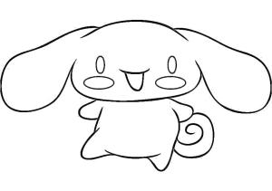 Cinnamoroll boyama sayfası,  coloring page, Basit Cinnamoroll çizimi, 