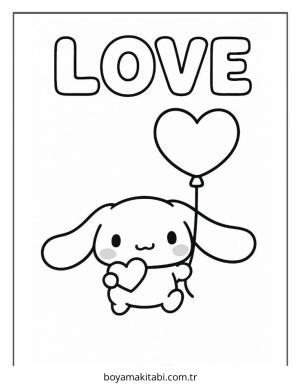 Cinnamoroll boyama sayfası – sanatsal çalışma, çocuklar için