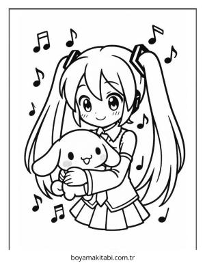 Cinnamoroll boyama sayfası – ücretsiz yazdır, boyama etkinliği