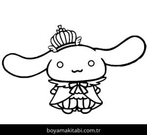 Cinnamoroll boyama sayfası – basit çizim, kolay boyama