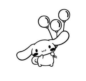 Cinnamoroll boyama sayfası,  coloring page, Sevimli Cinnamoroll çizimi, 