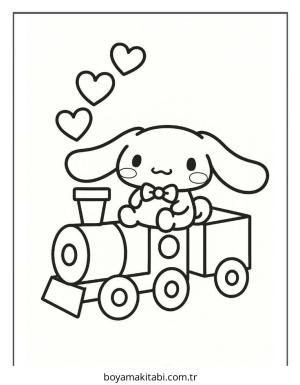 Cinnamoroll boyama sayfası – keyifli zaman, renkli çizimler