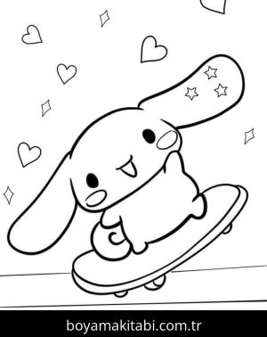 Cinnamoroll boyama sayfası – okul öncesi, evde etkinlik