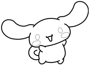 Cinnamoroll boyama sayfası,  coloring page, Mutlu Cinnamoroll çiz, 