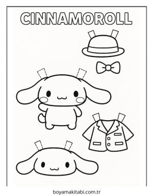 Cinnamoroll boyama sayfası – çocuklar için, çizgi film temalı