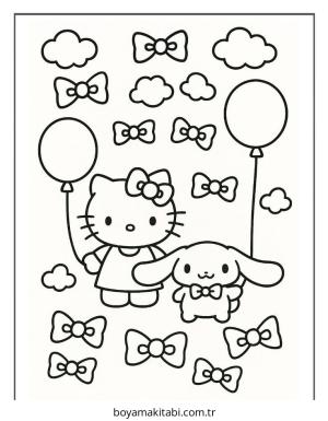 Cinnamoroll boyama sayfası – eğitici aktivite, yaratıcılık