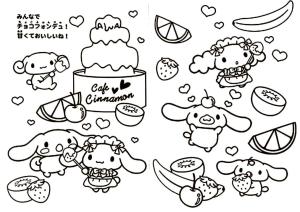 Cinnamoroll boyama sayfası,  coloring page, Tatlı Cinnamoroll çiz, 